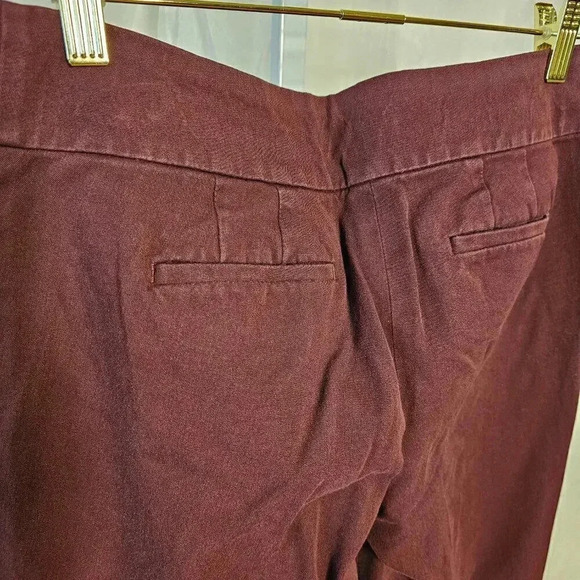 Ann Taylor Loft Petite Julie Straight Pants - Size 4P, Burgundy - Picture 7 of 7